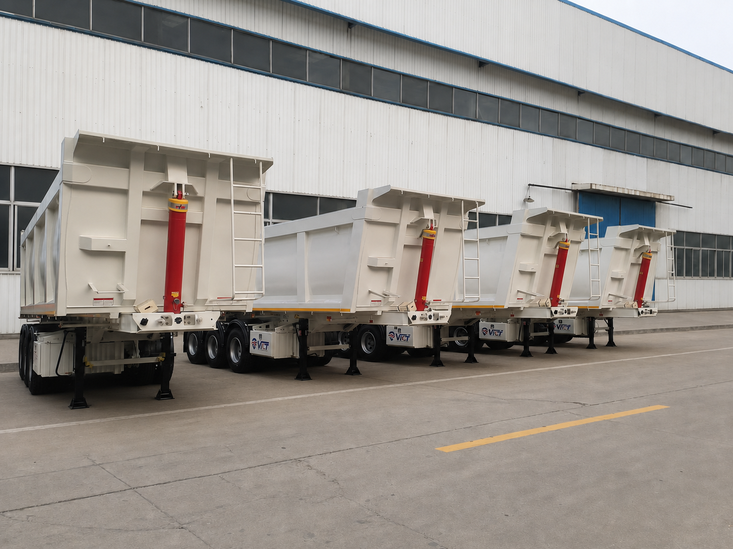 Bulk Unloading Semi Trailer view 3